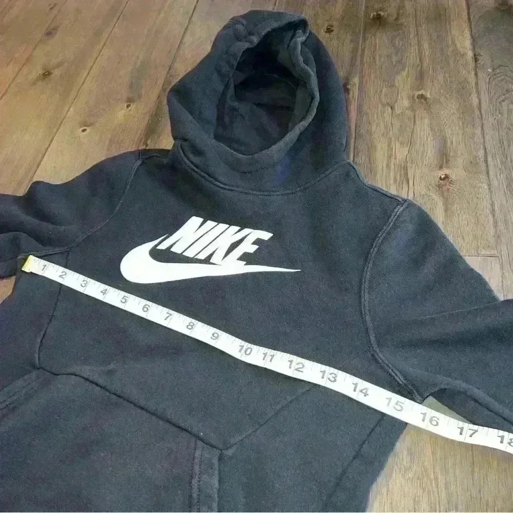 Nike Pullover Hoodie Kids Small Black Excellent Futura Logo Fleece Sweatshirt‎ - Picture 5 of 7